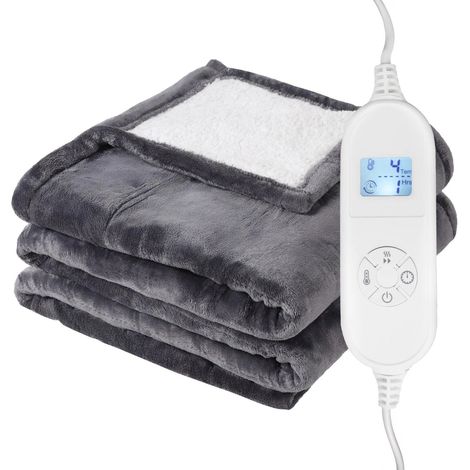 Coperta elettrica 160x180 cm doppio controllo riscaldamento rapido 211338285 (1/5)