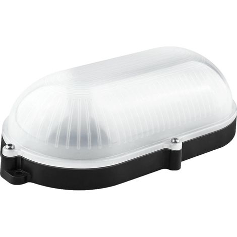 Aplique led oval IP65 matel 9W negro 4200K