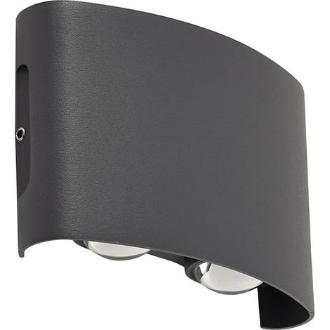 LED-vägglampa utomhus "Ithan" aus aluminium / grå / zink von Lindby