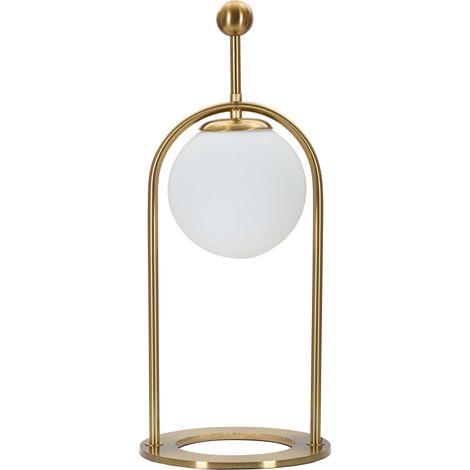 Lampada da Tavolo Andong, Necessaria 1 Lampadina, Attacco e14, Interruttore Manuale, Bianco Opaco