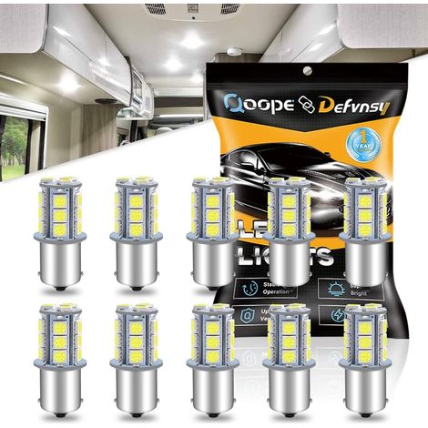 Defvnsy P21W 1156 BA15S LED Bulb, Super Bright White 6000K Bulbs 12V with 18SMD 5050 Car LED Bulb for Turn Signals, Rear Lights, Daytime Running Lights, Reverse Lights, Brake Lights (1/5)