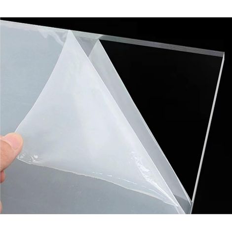 Feuilles acryliques transparentes, 50 cm x 90 cm x 5 mm, 5 mm d'épaisseur, panneaux en plastique acrylique transparent pour décoration, affichage, cadre photo, peinture (1/5)