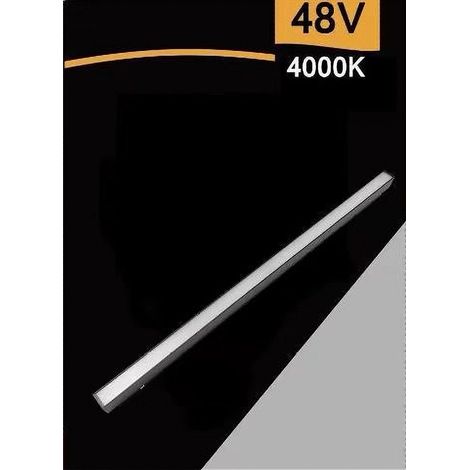 TrAdE Shop Traesio - Faretto Barra Led 24w Magnetico Copertura Opaca Binario 48v Luce 3000k 4000k Smd-24w - -Bianco Naturale - (1/2)