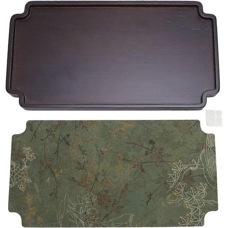 Plateau à thé Gongfu élégant en bois de style chinois, multifonctionnel pour la maison et la table à thé. (1/4)