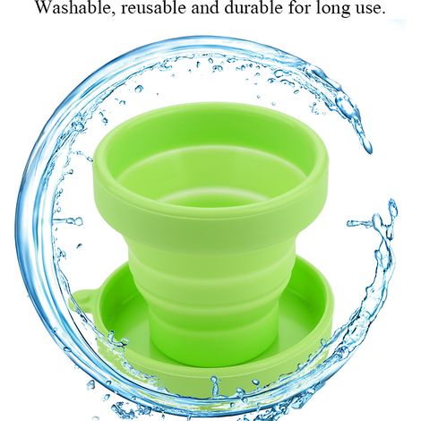 Gobelet d'eau pliable et télescopique en silicone (1/5)