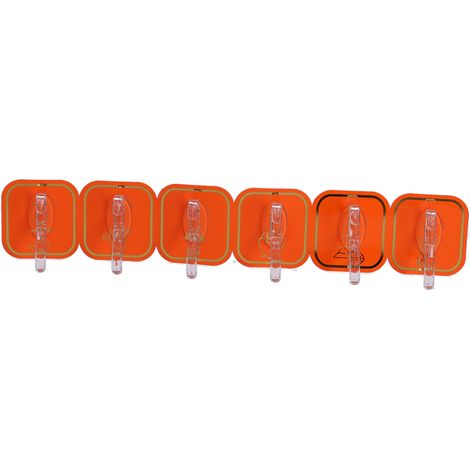 Selbstklebende Haken, 6 Stück – orange (1/5)