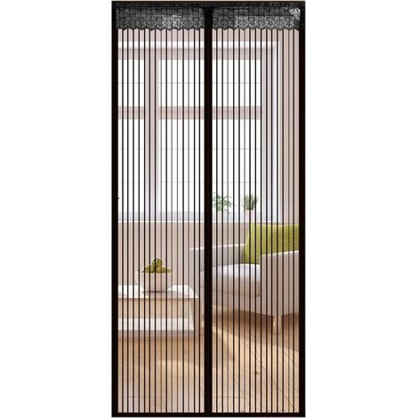 Icegrey Magnetic Screen Door Curtain Defense Against Mosquitoes or Insects Fits doors up to 150cm x 220cm Black (1/4)