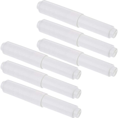 6pcs Enrouleur de Papier Toilette Flexible en Abs Blanc, Accessoire Salle de Bain Pratique pour Rouleau de Papier Toilette, Maison (1/5)