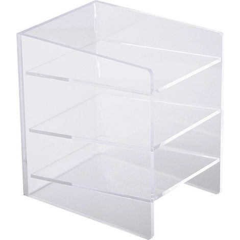1 porte-stylo transparent en acrylique, multifonctionnel, avec boîte de rangement pour stylos de bureau-14X13X9CM