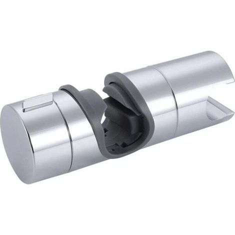 Asta doccia scorrevole, supporto per doccetta sostituibile, supporto per soffione doccia con diametro regolabile da 18 a 25 mm, cromato, grigio (1/4)