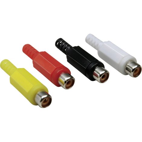 TRU COMPONENTS 1578979 Cinch-Steckverbinder Buchse, gerade Polzahl: 2 Schwarz 1 St.