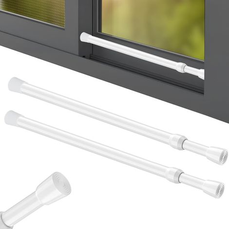 Barre de Sécurité Télescopique Blanche (40-70 cm, Ø1.3 cm), Dispositif Réglable pour Fenêtres