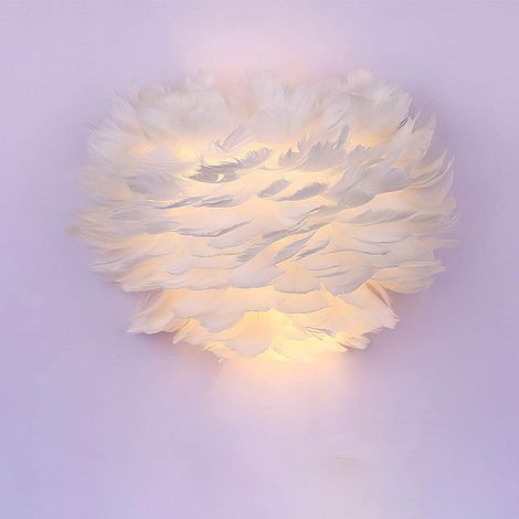 Wandleuchte „Feather“, moderne LED-Wandleuchte, dekorative Wandlampe für Schlafzimmer, Wohnzimmer, Hotel, Restaurant, Nachttischlampe, E27 (inkl. 12-W-LED-Leuchtmittel) (warmes Licht) (1/5)