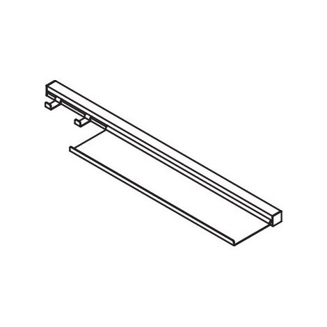 HEWI 950.13.0032 Profil mural SC 650 mm, avec tablette et 2 crochets sanitaires (1/2)