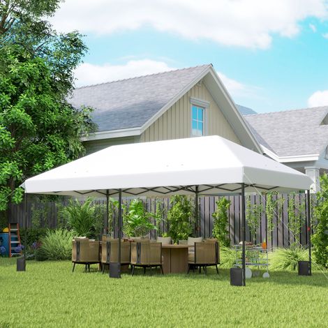 Carpa Plegable 6x3 m Pop-up Altura Ajustable 3 Niveles UPF50+ Bloqueo Central Sacos de Arena Bolsa con Ruedas Plateado