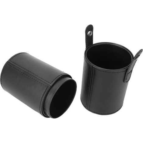 Trousse de voyage pour pinceaux cosmétiques, en cuir synthétique noir, rangement portable pour maquillage, étui de protection pour pinceaux à cosmétique (1/5)