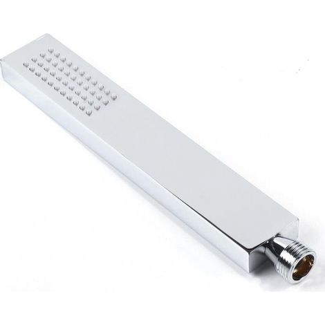 Pomme de douche G1 / 2" Rectangulaire Pommeau Douche Carré Pommeau de Douche Carré Haute Pression,Pommeau de Douche à Main en Laiton (sans tuyau) (1/4)