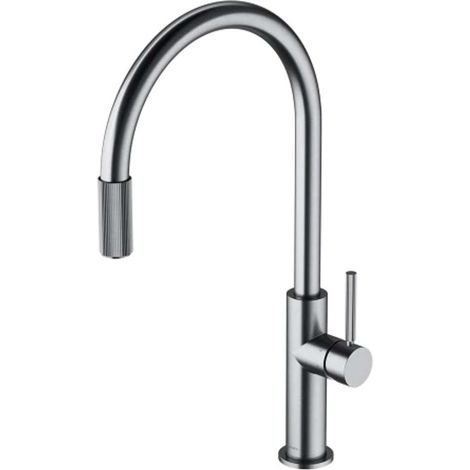 OMNIRES Switch - Grifo de fregadero con función de filtración, níquel cepillado SW9057NI (1/2)