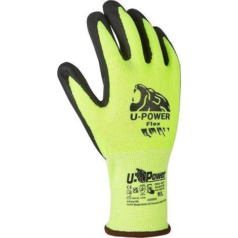 Guantes U-Power Flex Amarillo fluorescente