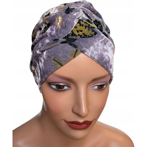 Turbante da donna di lusso Sema s-5 con volant, adatto anche dopo la chemioterapia. (1/5)
