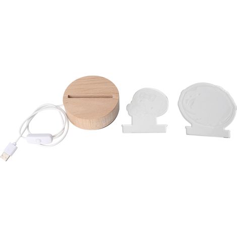 3D-LED-Schreibtischlampe mit Acrylplatte, USB-Anschluss, 3 W, 4,5 V, zwei Lichtfarben (1/5)