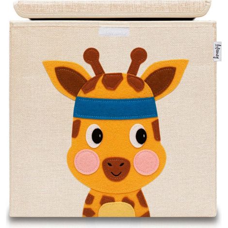 Boîte de rangement en tissu pour enfant "girafe" avec couvercle, compatible Ikea Kallax Lifeney (1/5)