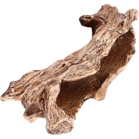 Bac à plantes en résine imitation bois flotté, pot vintage en forme de souche d'arbre pour succulentes, décoration intérieure et jardin (1/5)
