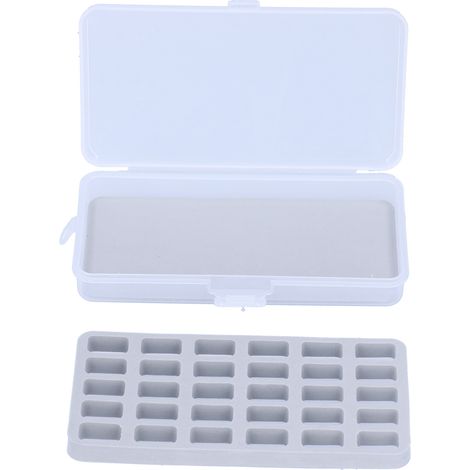 Boîte rangement canettes plastique transparent 30 emplacements bobines vides rangement artisanat couture (1/5)