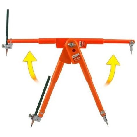 Compas de Menuisier 90 cm, Règle de Traçage et de Mesure pour Bois, Outil de Mise en Page et Conception Artisanale, Grande Précision (1/5)