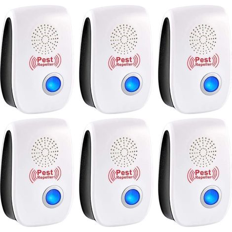 Répulsif Ultrason Anti-Rongeurs Insectes, 6 pcs Ultrason Anti Moustique Ultrason Souris et Rats, Intérieur Répulsif Électronique Insectes pour Souris, Rats Fourmis Araignées Moustiques (1/5)
