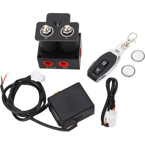 Jeffergarden Électrovanne de collecteur de suspension pneumatique 1/4NPT 12 V 0 à 200 psi universelle, adaptée aux voitures et aux motos-DOU