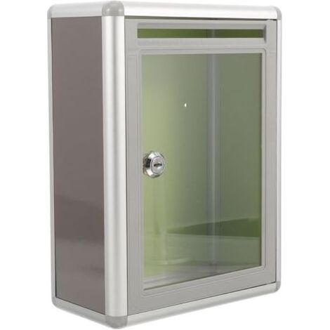 21.5 x Pr Ersandy Wall Mounted Mailbox, Transparent Plexiglas Suggestion Box with Lock, 11.5 x 28.5 cm, Easy Install (1/5)