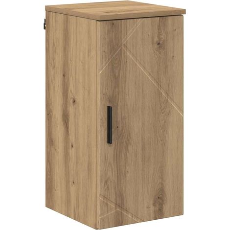 Gabinete de Baño con puerta Roble artesanal 30 x 31,5 x 61 cm vidaXL