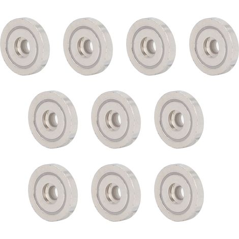 10 versenkte Magnete aus Silber, starke Magnete, vernickelt, NdFeB-Magnet (1/5)