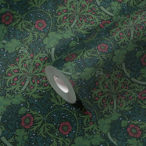 A.S. Creation Art of Eden 390591 Vliestapete Blumenoptik 10.05 x 0.53 m Grün Wohnzimmer Schlafzimmer Flur Küche Esszimmer Badezimmer Bad Arbeitszimmer Büro Diele (1/5)