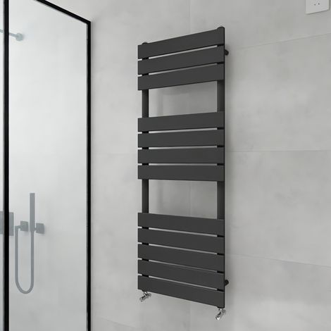 Acezanble Flat Panel Towel Rail Radiator Central Heating Rad Anthracite 1200x450mm (1/4)