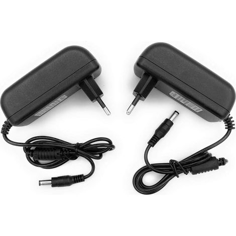 TEMPO DI SALDI 2 x Trasformatore Universale Da 2 Ampere 12 Volt Con Attacco Pin Da 2.1 A 5.5 Mm (1/4)