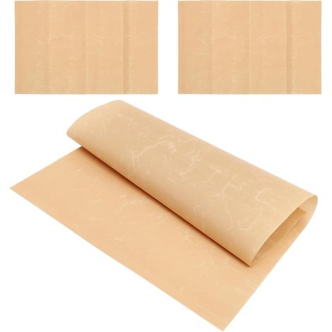 3 Pièces de Feuilles de Cuisson Réutilisables en Bâche Haute Température Marron, Tapis de Four Antiadhésif Lavable pour Cuisson et Grillade Cuisine'-'- (1/5)