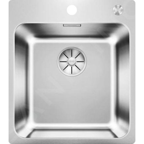 Blanco Solis 400 - Évier 44x50 cm avec commande excentrique PushControl, inox brossé 526119 (1/3)