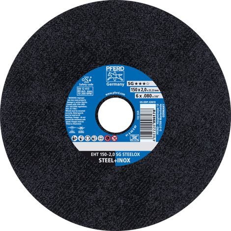 PFERD TOOLS Trennscheibe EHT 150x2,0x22,23 mm gerade Leistungslinie SG STEELOX für Stahl/Edelstahl 25 Stk (1/4)