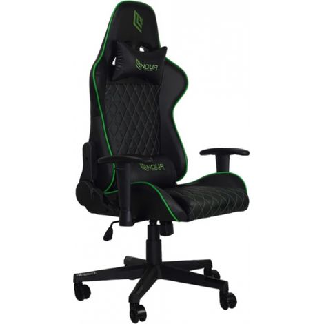 Sedia Ufficio/Gaming NOUA KUI K7 Nero/Verde con Braccioli 2D e Schienale Inclinabile (1/4)
