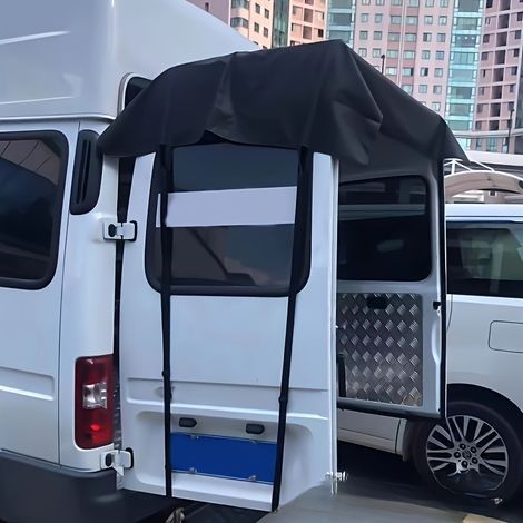 Rear-door sunshade cover for vans and campers - windproof and sun-protective cover for vans and campers - 176cm x 114cm