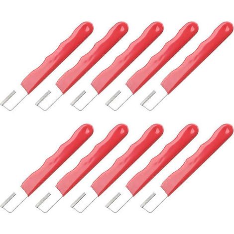 Tragbarer Schnellschärfer für Rasenmähermesser, zum Schärfen stumpfer Klingen, rote Farbe (1/5)