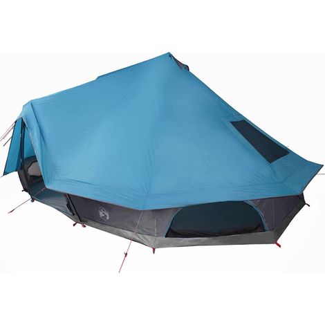 vidaXL Carpa Tipi 10 persona Azul tafetán (1/2)