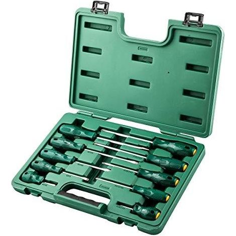 SATA ST09304ESJ Set de Tournevis combinés de Acétate (PHILLIPS et RANURADO), 10 Pièces (1/2)