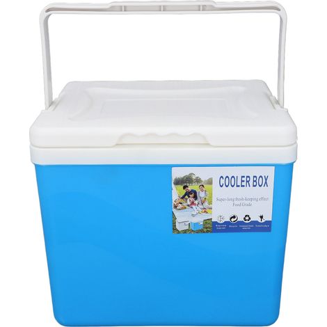 Une glacière 10L spacieuse pour toutes vos sorties Isolation performante – Poignée – Bleue – Pour camping, commerce (1/4)
