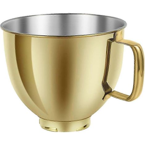 Bol mélangeur en acier inoxydable de 5 pintes pour KitchenAid, couleur or (1/5)