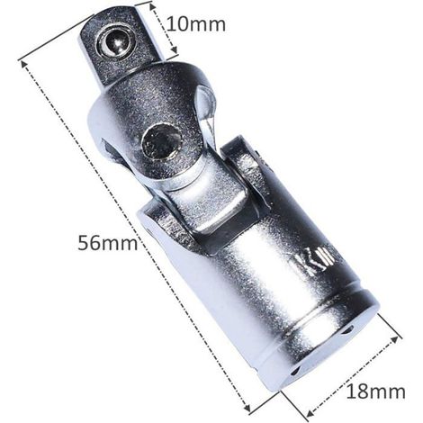 Cardan 3/8 - Adaptateur d'angle droit pour clé à cliquet et douilles - 1 pièce (1/4)