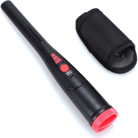 Détecteur de métaux portatif avec pointeur, voyant lumineux, signal sonore et vibration, idéal pour la chasse aux trésors. (1/5)