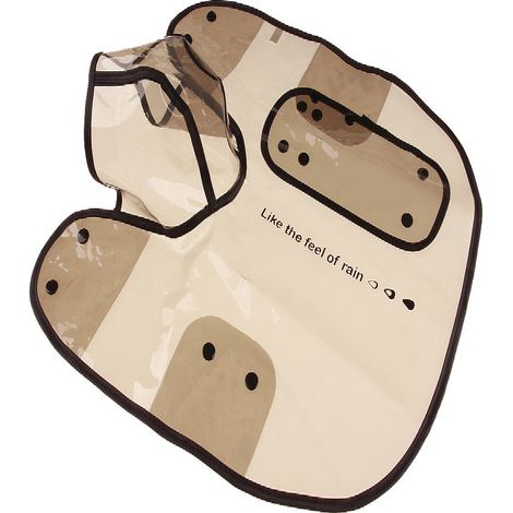 Imperméable pour animaux avec capuche, imperméable en plastique réutilisable pour chiots, vêtement de pluie transparent pour animaux de compagnie (gris XXXXL) (1/5)